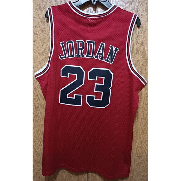 Michael Jordan (Champion)-(Bulls)-(Jersey)-(Red)-(New Condition)-(Size XL)-$110 - Picture 5 of 9